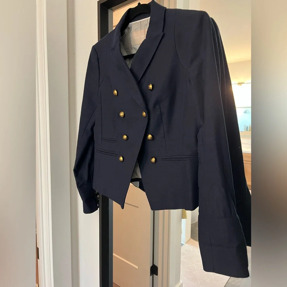 [Banana Republic] NWOT Navy Cutaway Blazer - Picture 3 of 12